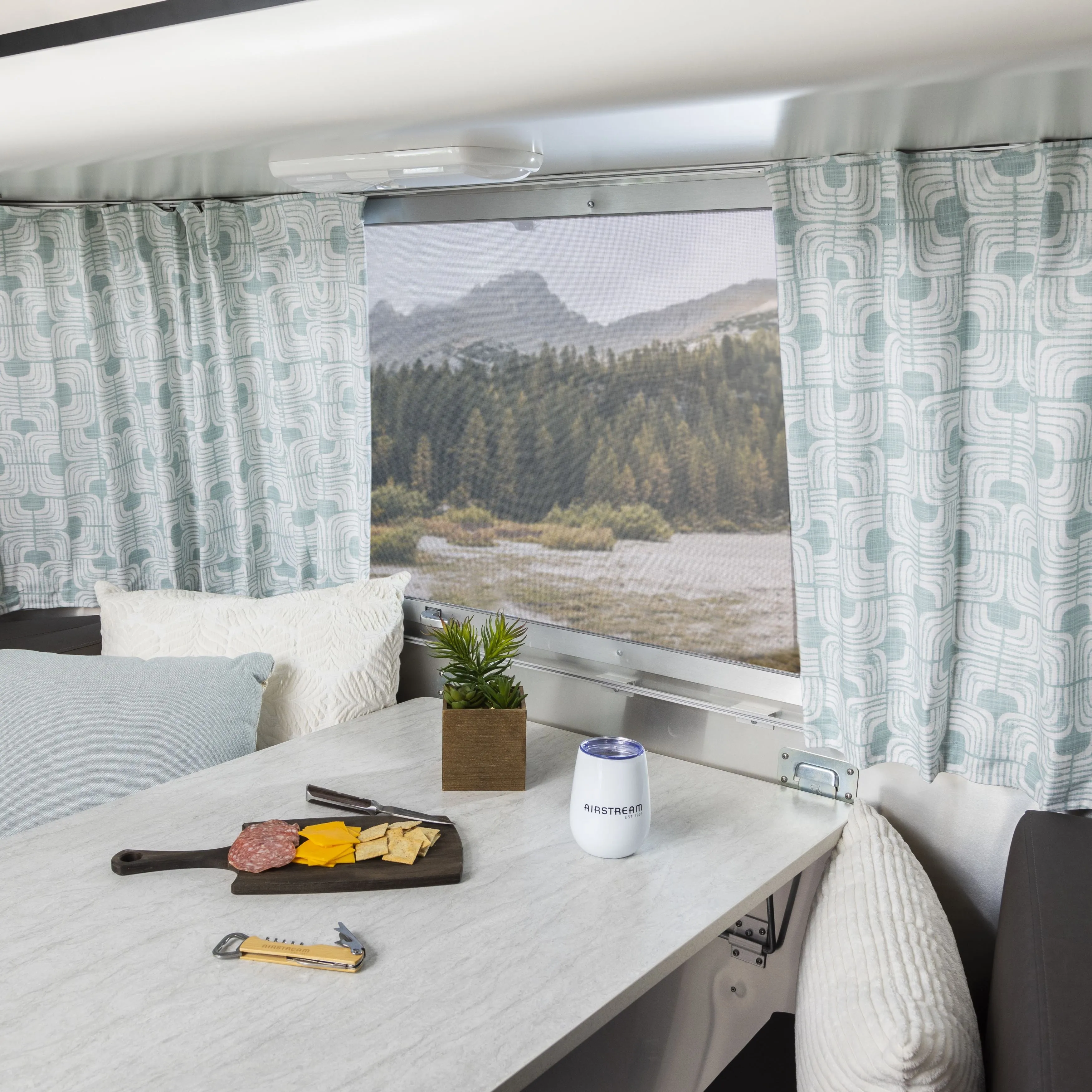 Airstream Printed Custom Curtains for Trade Wind Travel Trailers