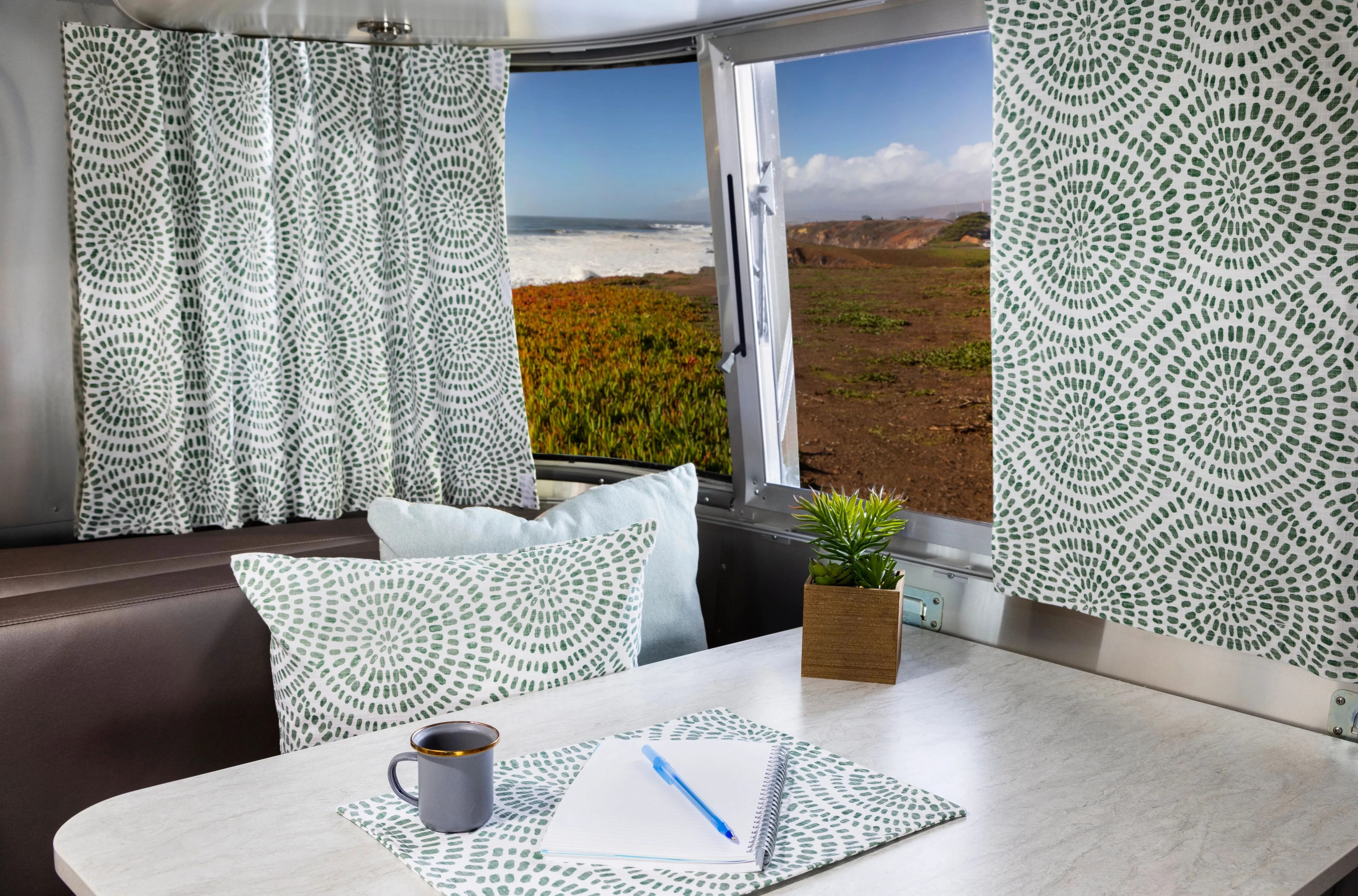 Airstream Printed Custom Curtains for Trade Wind Travel Trailers