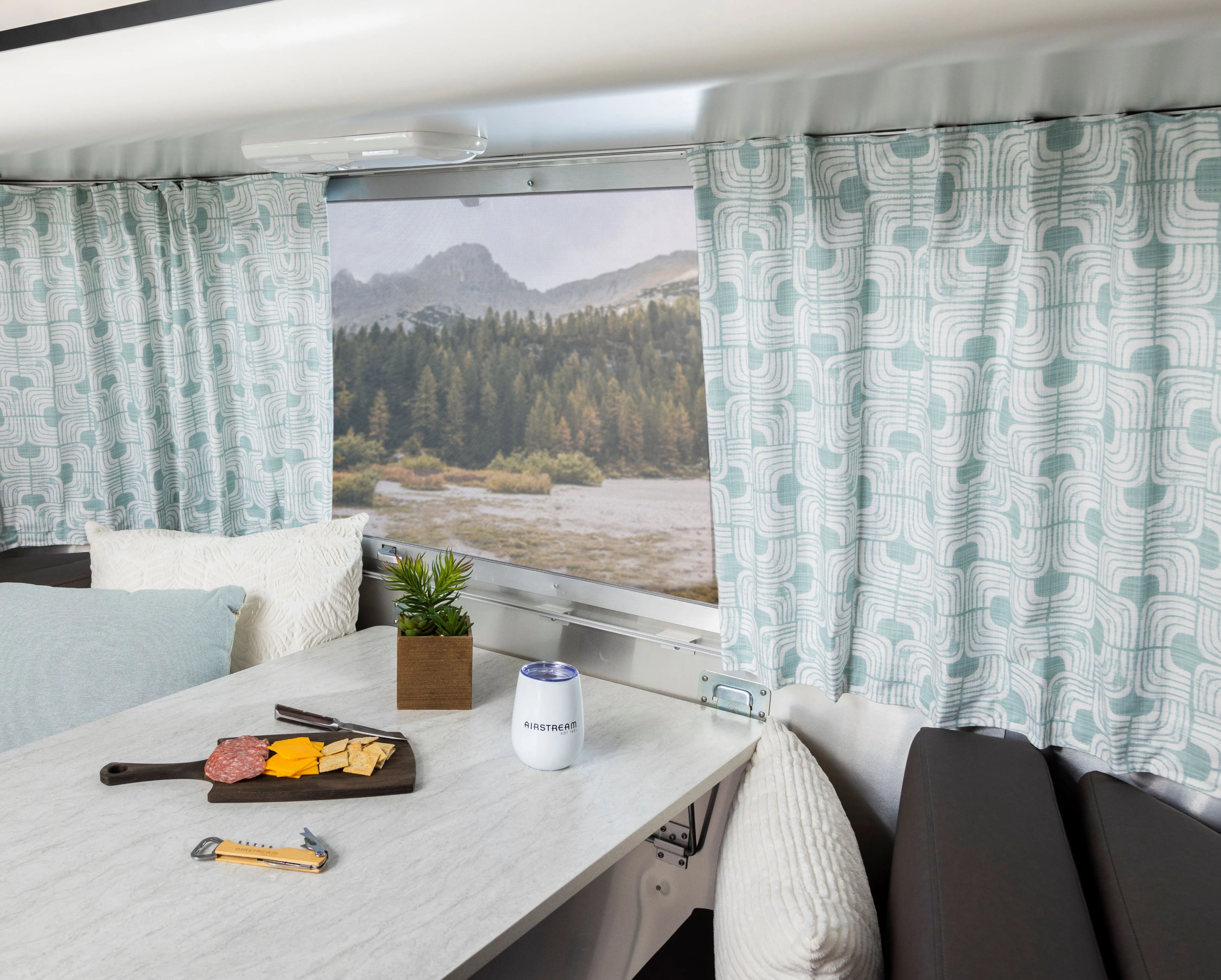 Airstream Printed Custom Curtains for Trade Wind Travel Trailers