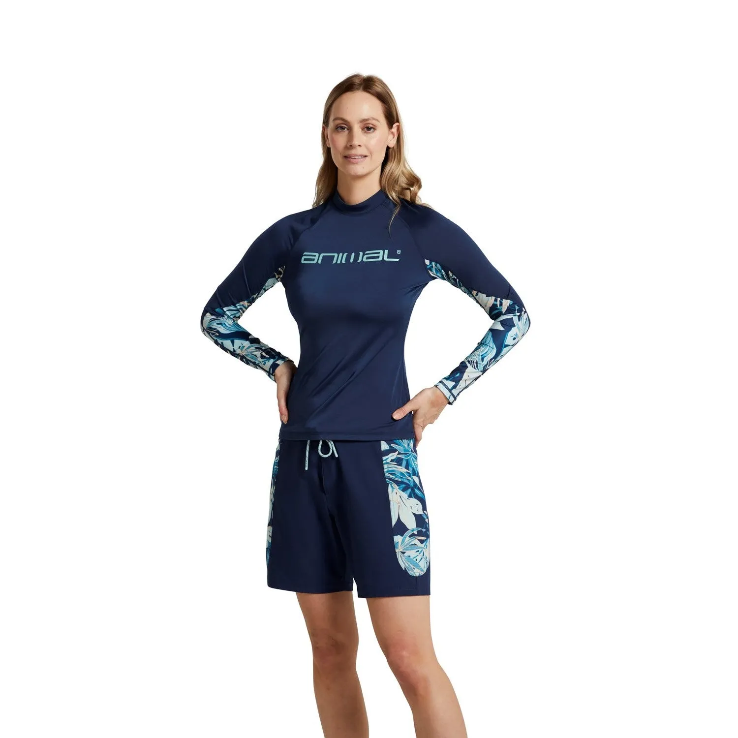 Animal Womens/Ladies Lillie Contrast Panel Rash Guard