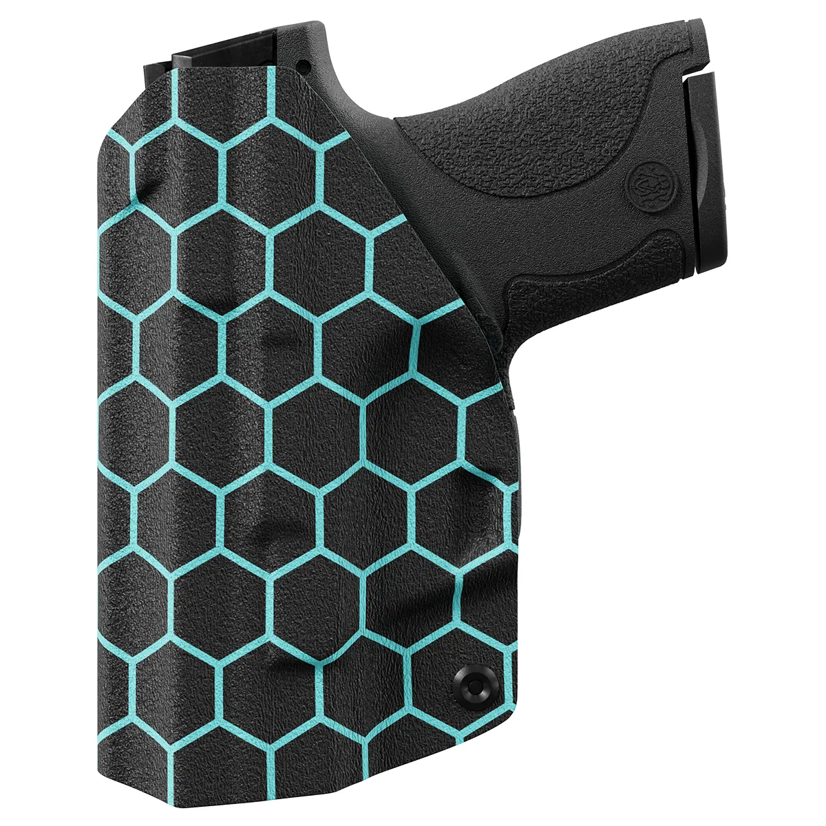 Aqua Honeycomb Custom Printed Holster - IWB Kydex Holster