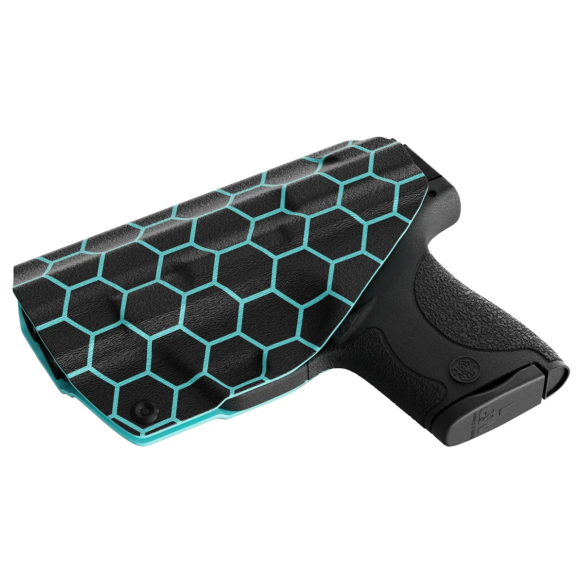 Aqua Honeycomb Custom Printed Holster - IWB Kydex Holster