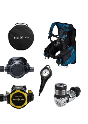 Aqua Lung Mens Axiom & Legend Elite Black Edition Scuba Diving - Combo