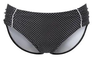 Britt Black Spot Gathered Bikini Brief - Panache Swim