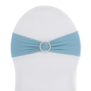 Buckle Spandex Stretch Chair Band - Baby Blue