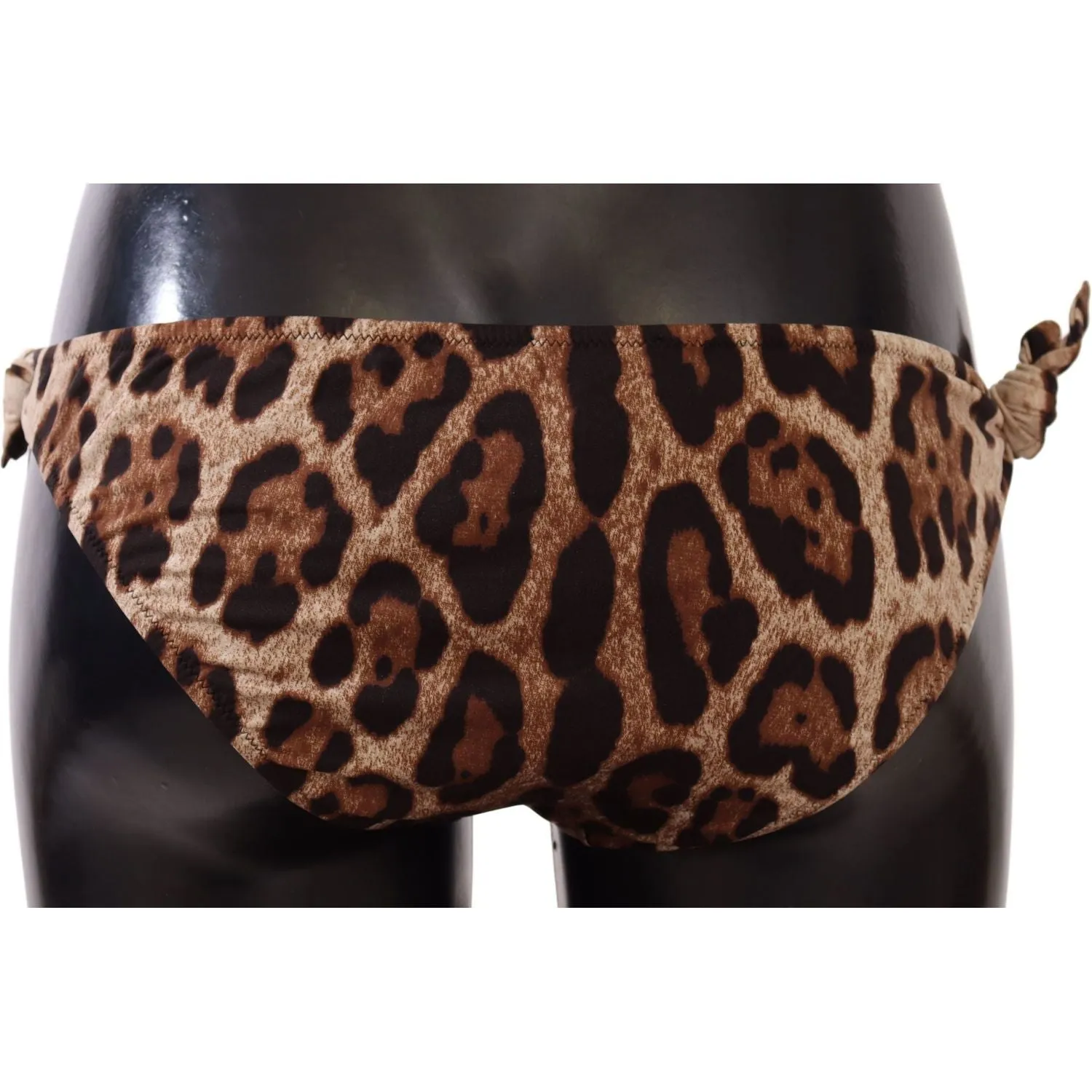 Dolce & Gabbana Elegant Leopard Print Bikini Bottom