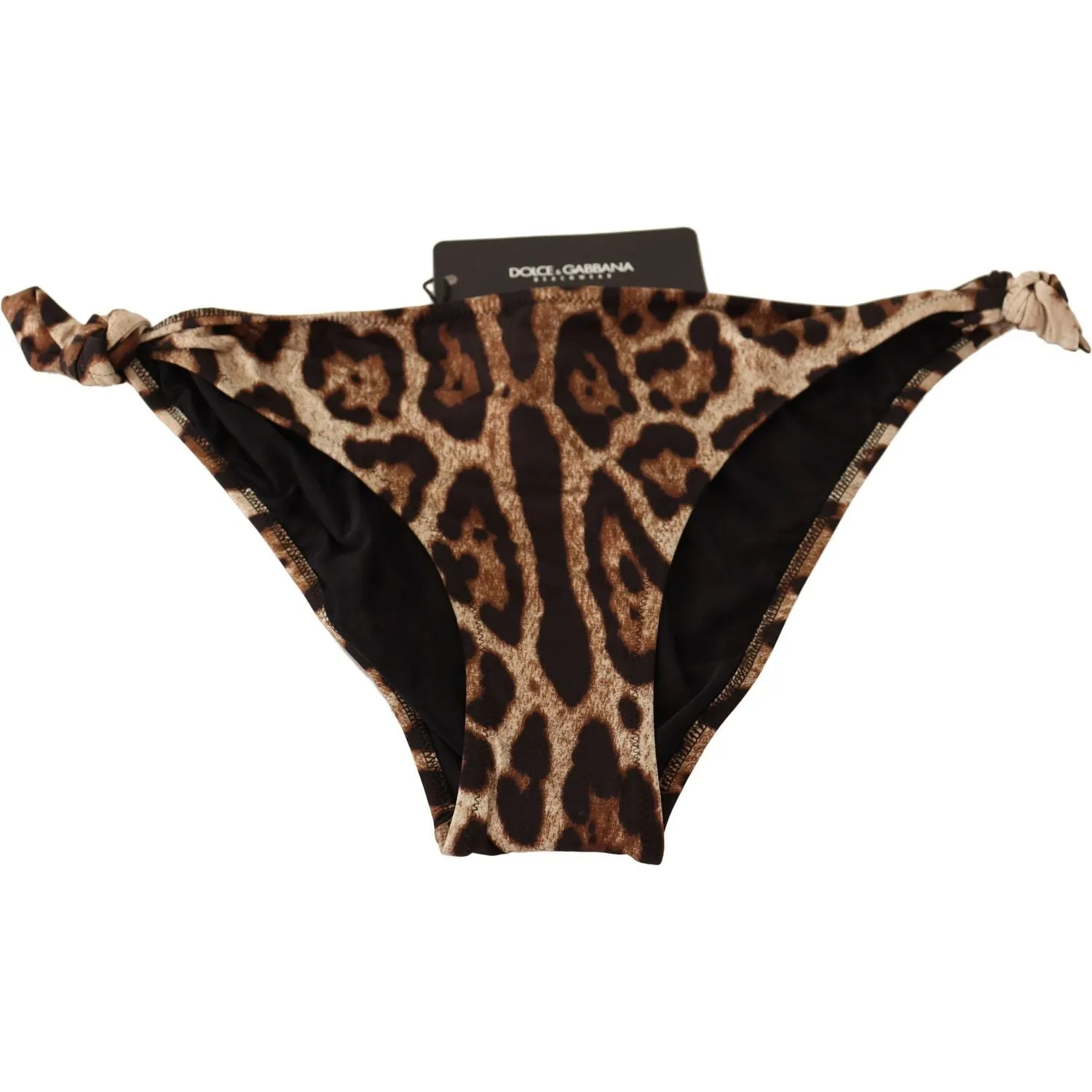 Dolce & Gabbana Elegant Leopard Print Bikini Bottom