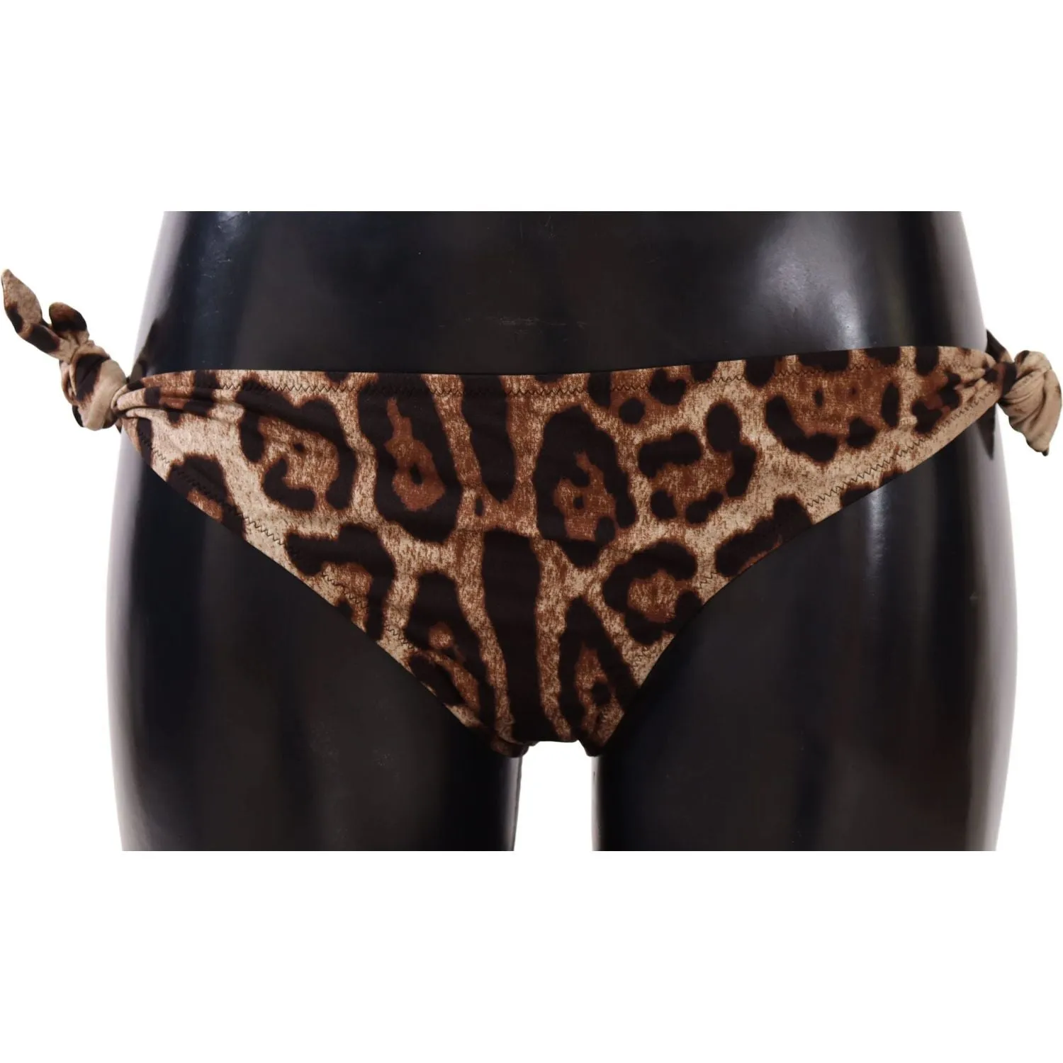 Dolce & Gabbana Elegant Leopard Print Bikini Bottom