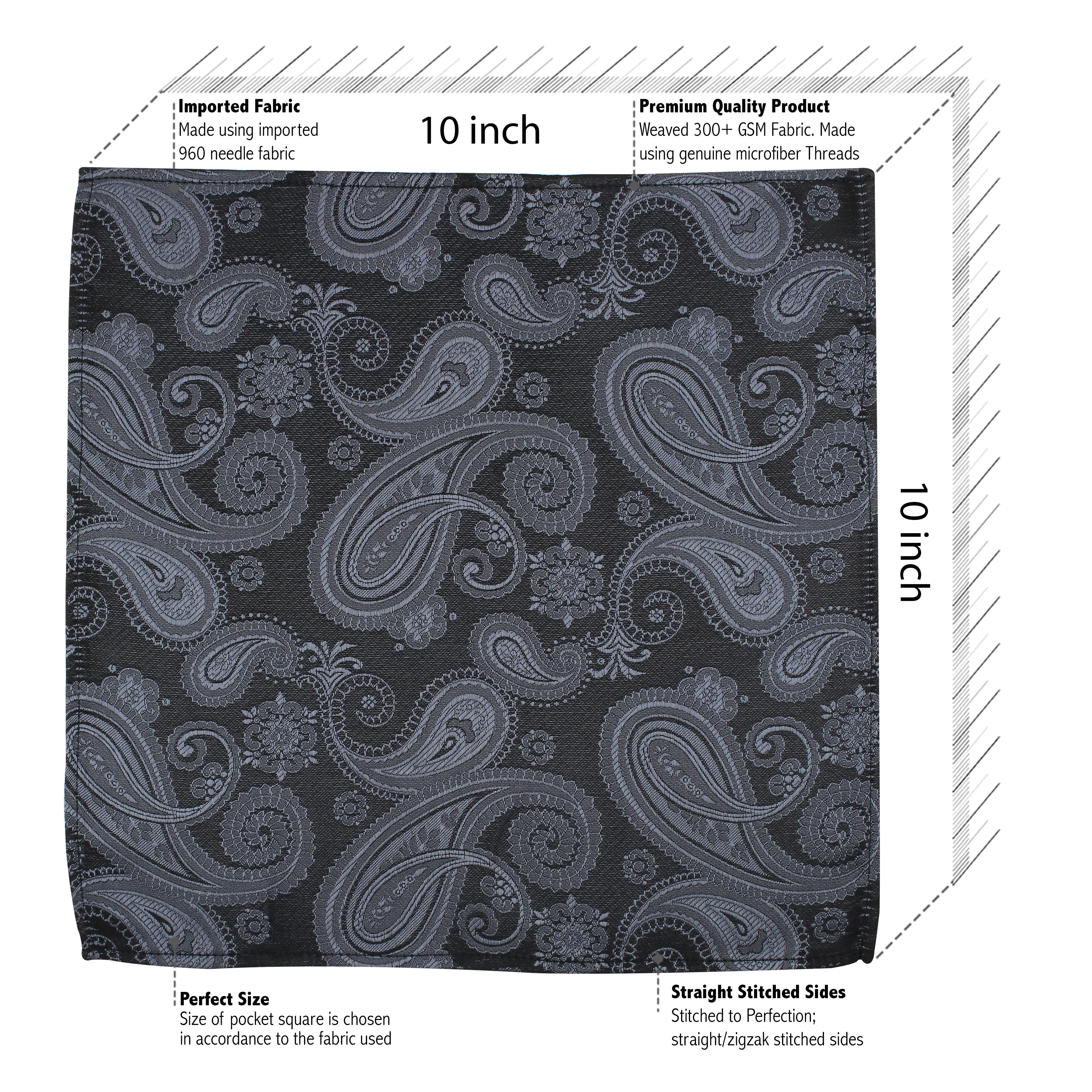 Kavove Paisley Black Cummerbund Gift Set