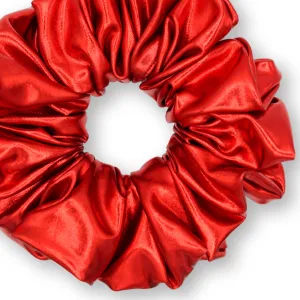 KING SIZE Metallic Scrunchies XXL Oversized Made in the USA Red