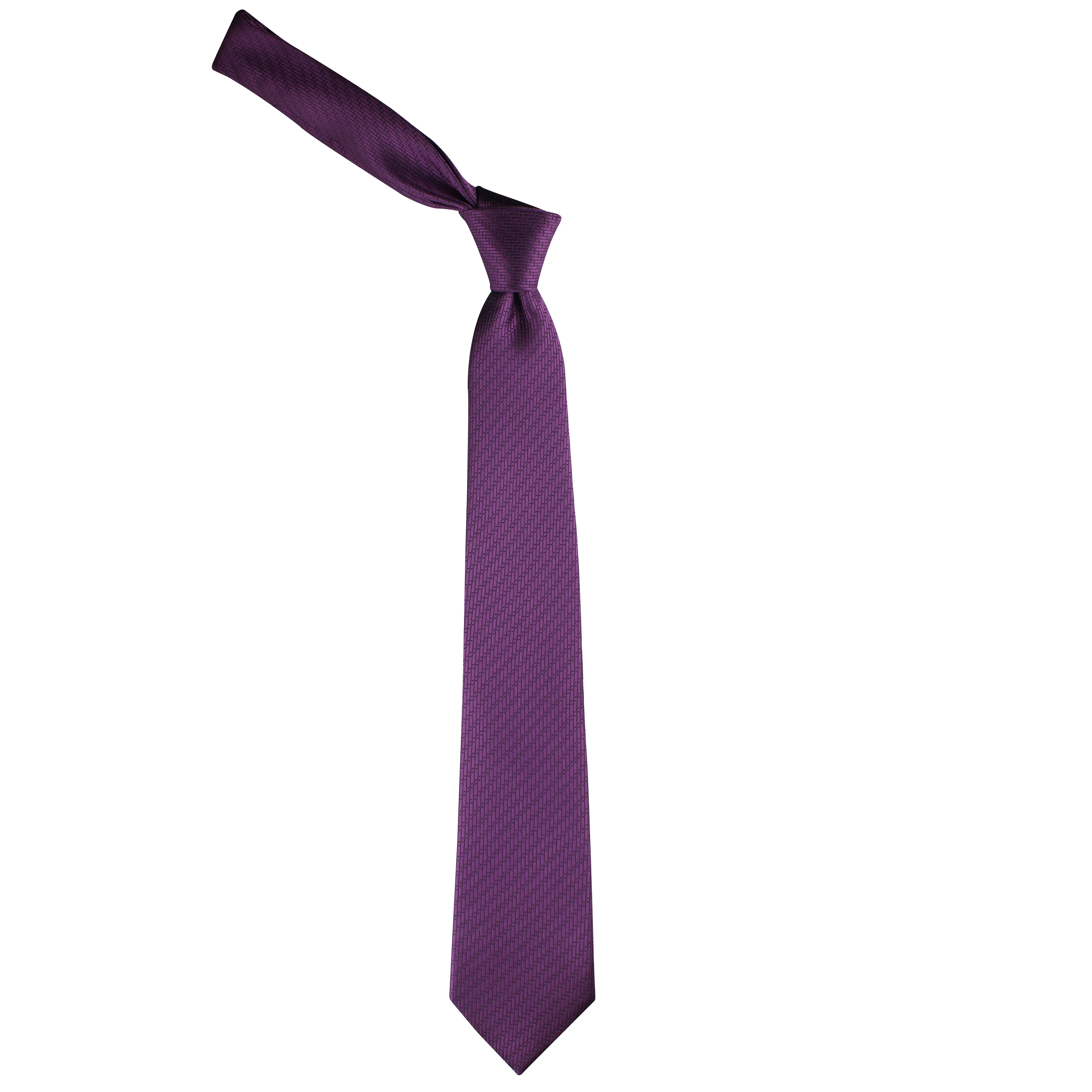 Kovove Purple Solid Necktie and Pocket Square Gift Box