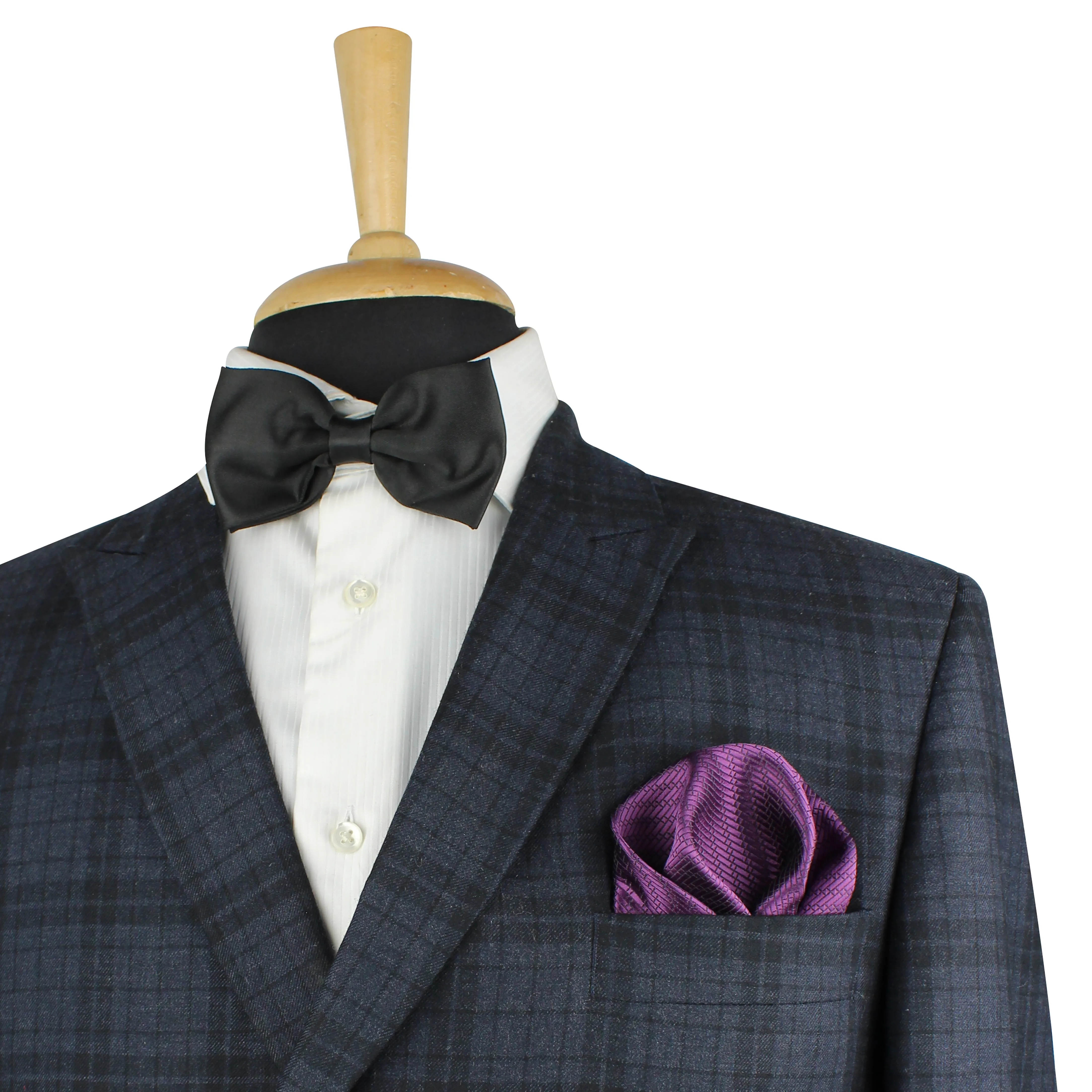 Kovove Purple Solid Necktie and Pocket Square Gift Box