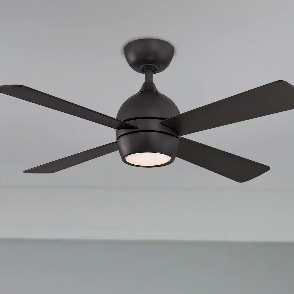 Kwad 44 Inch Black Modern LED Ceiling Fan with Remote