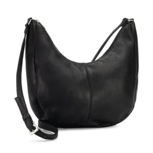 Leather Half Moon Crossbody