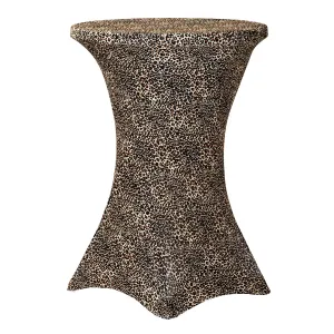 Leopard Spandex Cocktail Table Cover 30" Round