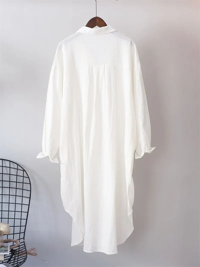 Pre Order:  Oversized Cotton Blouse Dress