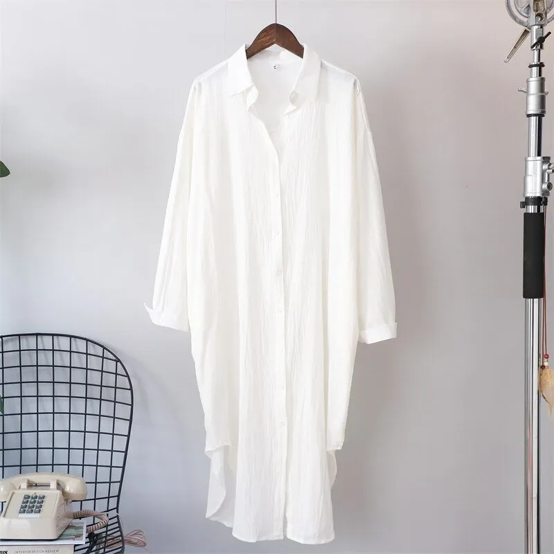 Pre Order:  Oversized Cotton Blouse Dress