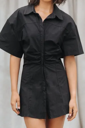 Reading Twice Black Shirt Dress