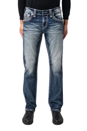 Mens Rock Revival Toby Straight-Leg Jeans - Stylish and Comfortable Denim Pants