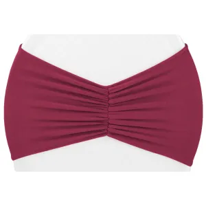 Ruffled Spandex Chair Band - Burgundy