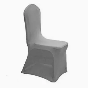 Silver Spandex Banquet Chair Cover - Rent