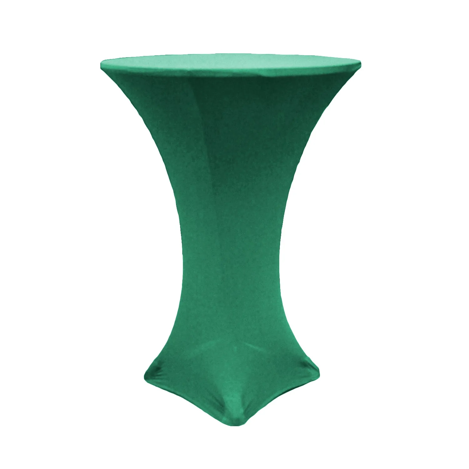 Spandex Cocktail Table Cover 30" Round - Emerald Green