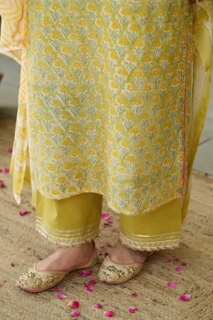 Straight Fit Pants In Light Mehndi Green Color