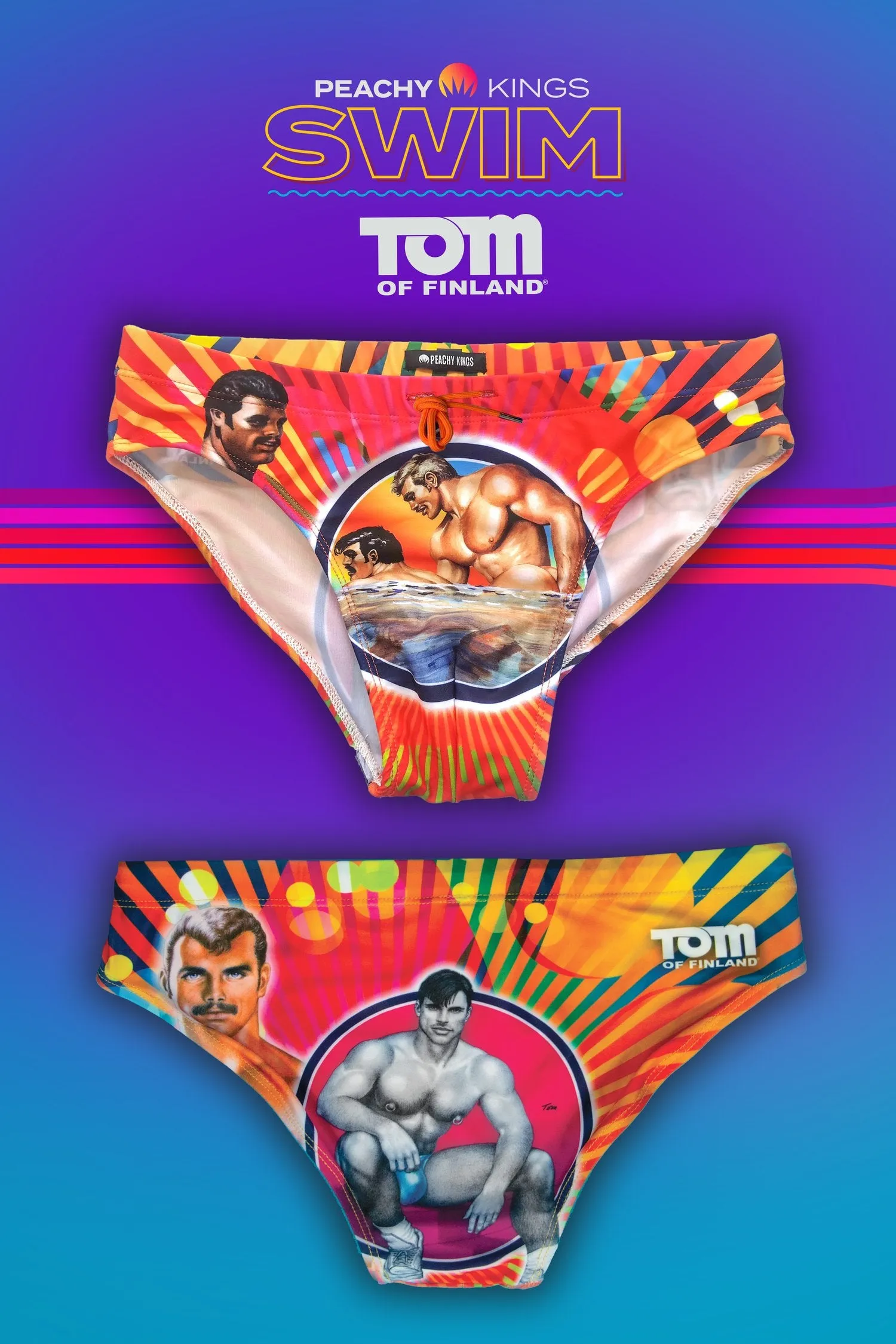 Tom of Finland Limited Edition Pride Swim Briefs by Peachy Kings